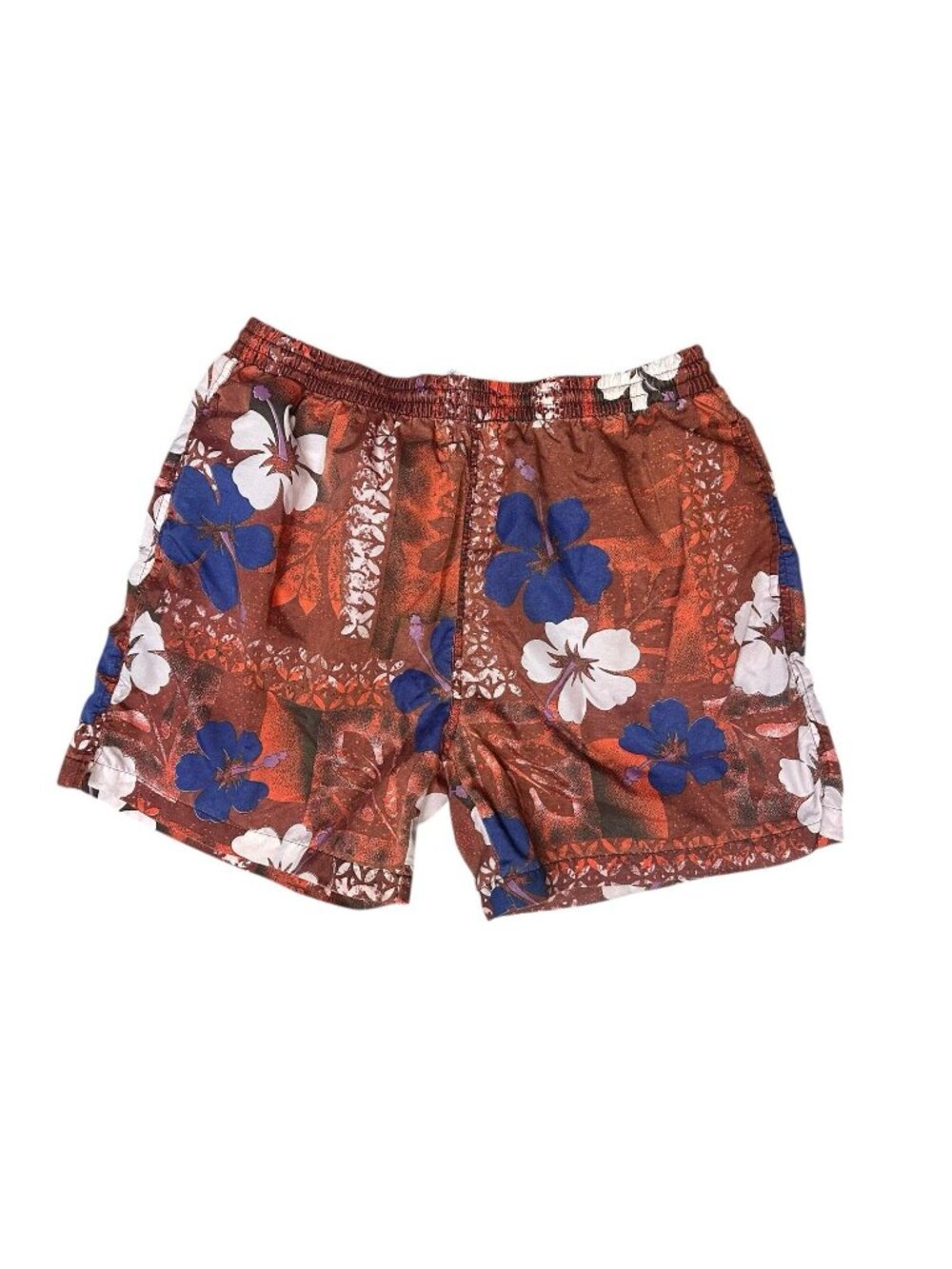 Vintage Sunset Highway Men’s XL Red Floral Swim Trunks‎